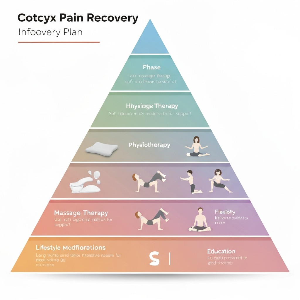 Recovery-focused clinical support for coccyx pain patients during rehab