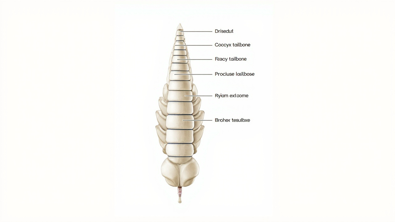 Anatomy of the coccyx — showing location and surrounding structures that contribute to tailbone pain