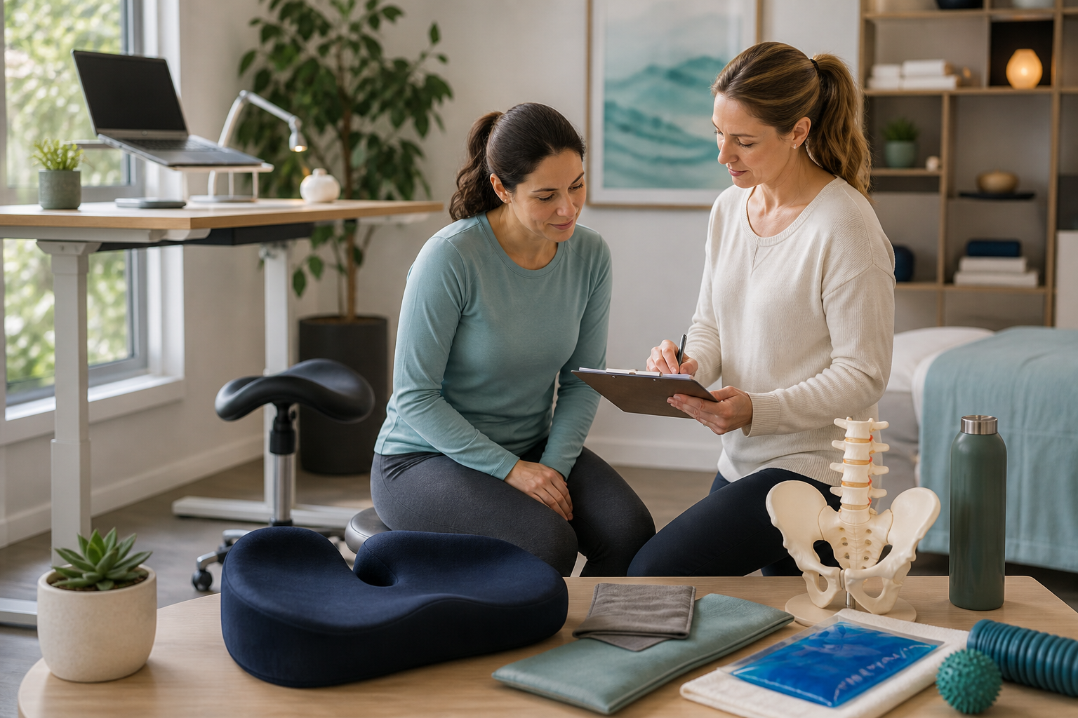 Clinical consultation scene related to Coccyx Pain Relief Without Surgery: Complete Guide (2026)