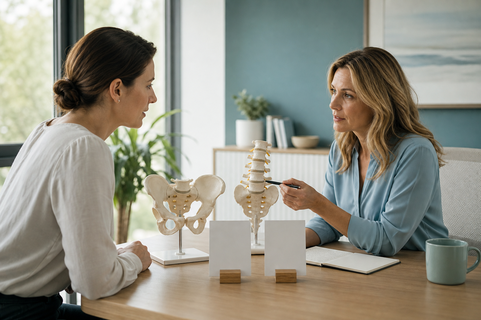 Clinical consultation scene related to Tailbone Pain vs Hemorrhoids — How to Tell the Difference (2026)